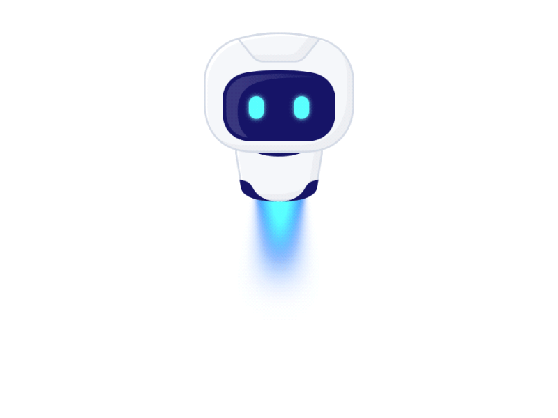 Lovely little robot ai animation blue colour design game gif gradient icon illustration logo mp4 robot technology tunan
