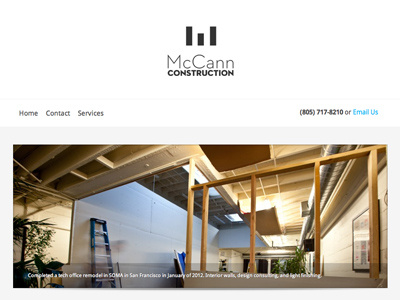 McCann Construction Site construction mccann site website wordpress