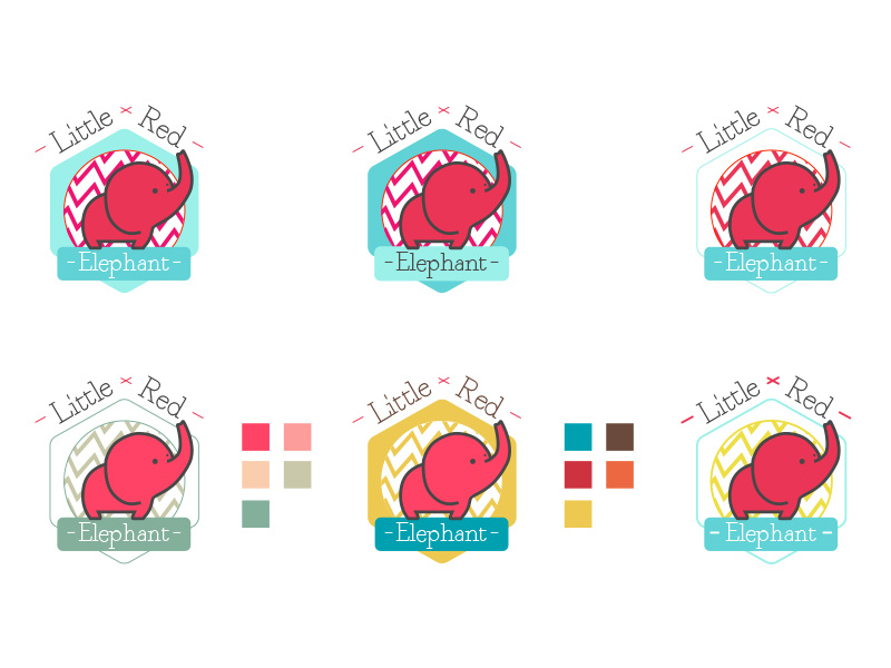 Little Red Elephant logo by Alan Conlan on Dribbble