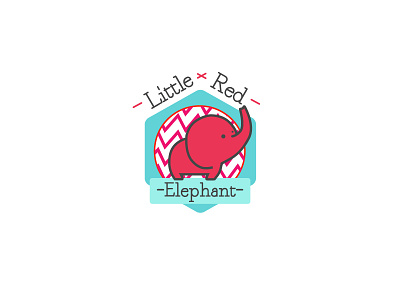 Final Little Red Elephant logo badge branding elephant emblem flat identity identity designer ireland logo modern shield