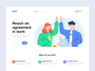 reach an agreement ai design illustration ui web work