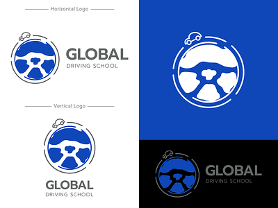 Logo for a Driving School canberra driving driving school global logo logo design logo mark logodesign school symbol