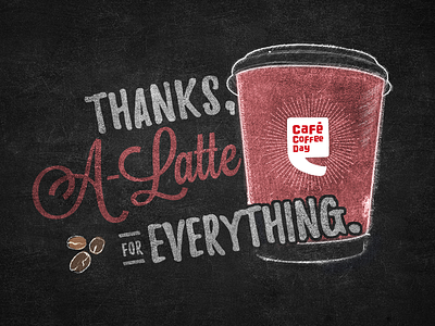 Café Coffee Day | Teachers' day blackboard cafe cafe coffee day chalk chalkboard coffee beans doodle illustration india scribble teacher tribute