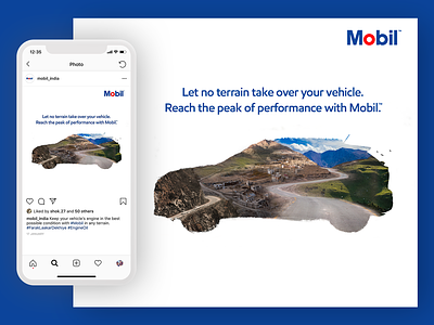 Exxon Mobil, India | Social Post car engine exxon mobil image manipulation india landscape lubricant minimal performance terrain vehicle performance
