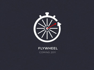 Flywheel Logo Round 2 flywheel bike stopwatch tire logo icon iphone app simplistic red white bue