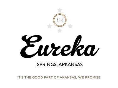 The Good Part of Arkansas arkansas black eureka springs gold icon invitation invite print star tan wedding white