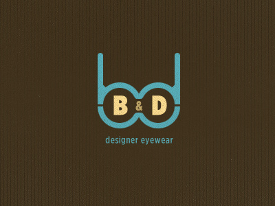 B&D bd blue brown designer eyewear fashion logo mark
