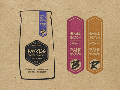 Brand Stamps branding coffee color coded logo mykls packaging