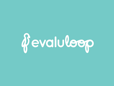 Evaluloop logo bird evaluate flat logo loop typography