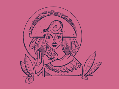 Our lady of tacos, patron saint of streetfood illustration tacos