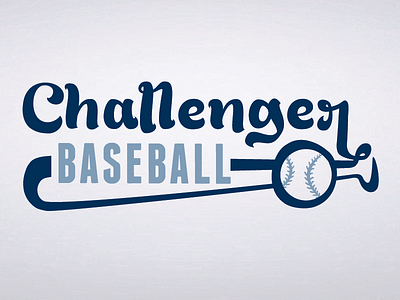 Challenger Baseball Logo baseball bat home run logo