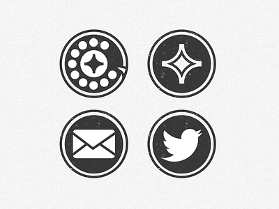 Contact Icons branding contact email icons personal phone twitter website