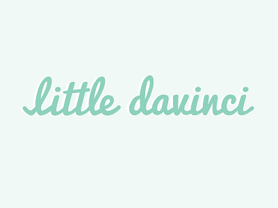 Little Davinci Typography cursive flat logo lowercase retro simple type typography