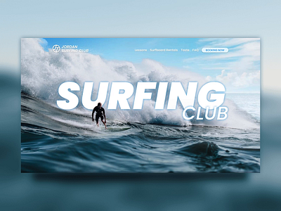 Surfing Club Landing Page animation surf surfing ui webside design website