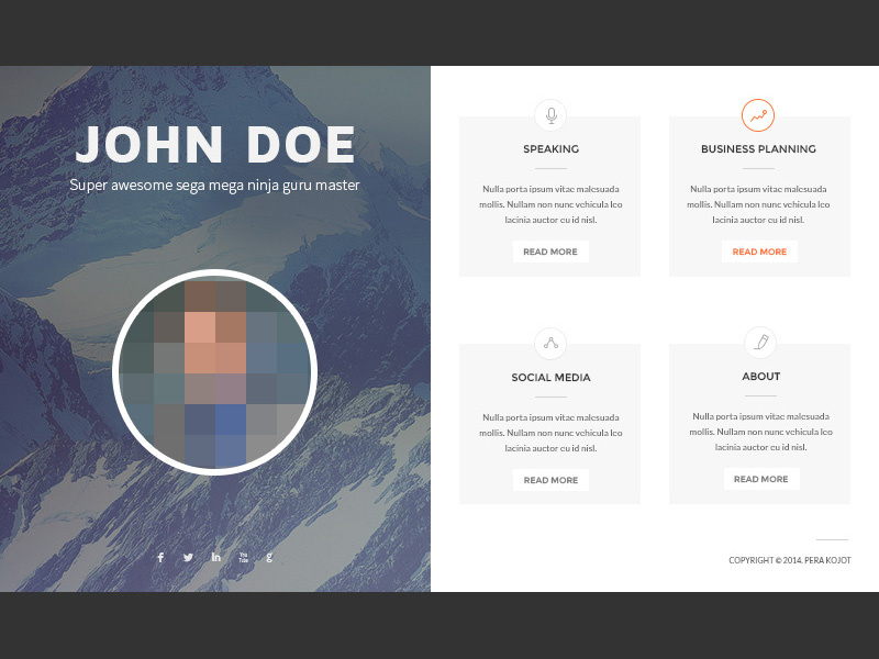 Personal Promo Page variation ui promo personal