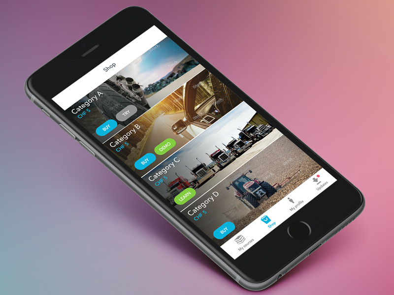 Shop app design ui app ios