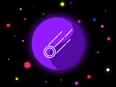 Meteor design icon illustration