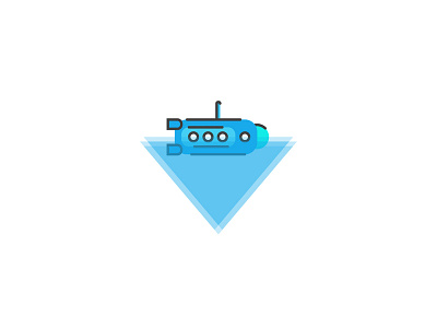 Submarine design illustration logo vector
