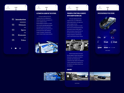 Mobile Website Design of Mercedes-Maybach 6 Cabriolet design figma interface photoshop ui ux web