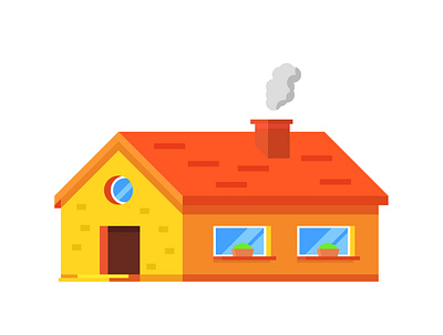 house flat house illustraion tutorial