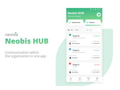 Neobis HUB App Concept app concept design figma ui ux