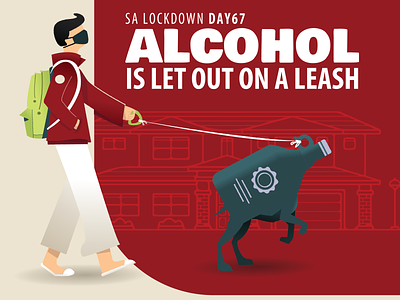 Alcohol Sales now open!! alcohol coronavirus flat illustration illustrator lockdown south africa vector