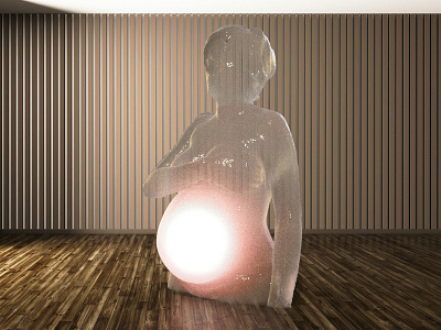 Kinect scan at 34 weeks. 3d art design dimension scan