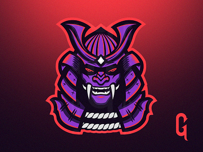 Samurai Logo branding china design esports gaming illustration logo mascot samurai sports vector warrior