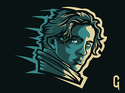 DUNE - Paul Atreides action art desert design duke dune fanart gaming green illustration imdb logo mascot movie paul atreides sci fi space vector yellow