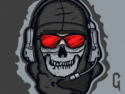 Ghost Call of Duty action branding call of duty design gaming ghost graphic design illustration logo mascot shooter sports vector