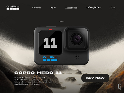 Gopro Concept Ui Design action camera branding concept design gopro gopro hero 11 graphic design illustration landing page mountains ui ux web website