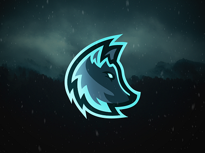 Winter Fox Mascot ( Logo made for a Streamer ) black blue fox gaming green snow streamer logo winter mascot