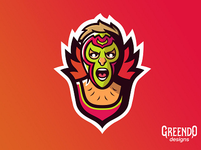 Mexican Wrestler Mascot Logo design esports free freelogo gaming illustration logo mascot mexican sports wrestler