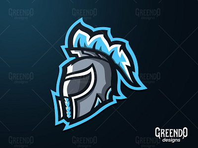 Spartan Motor Helmet Mascot Logo [FOR SALE] blue design esport esports gaming helmet icon illustration logo logo type mascot motor spartan sports