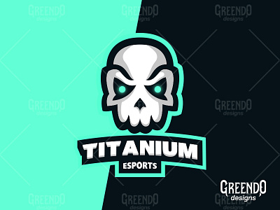 Titanium Skull for design esports gaming head icon illustration logo logo type mascot sale skull sports