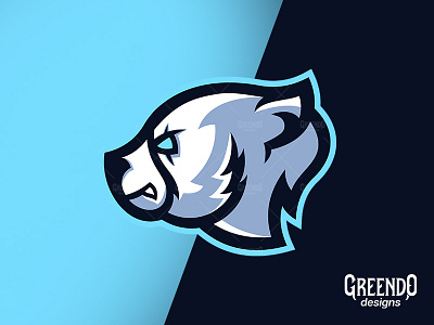 Polar Bear Mascot Logo For [ SALE ] bear blue design esports gaming icon illustration logo logo type mascot polarbear sale sports sportslogo