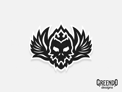 Flying Skull Logo [ FOR SALE ] branding design flying icon logo logo type mascot mascot logo skull sticker vector