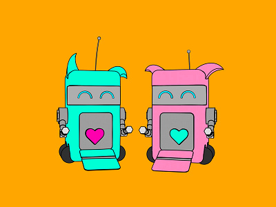 Love is all c4d cartoon character cinema4d robot