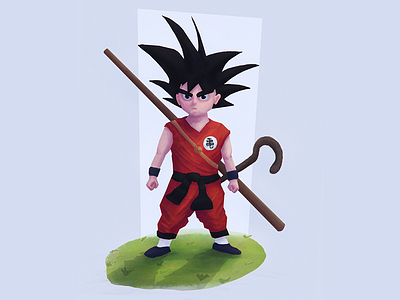 Son Goku character design digital painting dragon ball drawing fanart illustration procreate