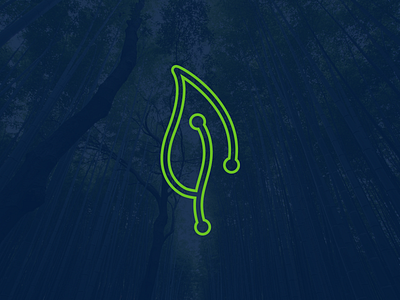 Data • Connectivity • Growth branding data growth leaf logo