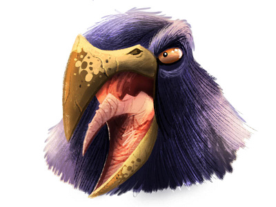 Bird Digital Paint beak bird character characterdesign cracks creature digitalart monster nature texture wildlife