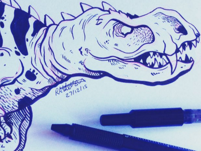 Teeth! brushpen characterdesign comic comicart comics conceptart creature creaturedesign dinosaur drawing monster sketch
