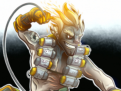 Junkrat! animation characterdesign conceptart fanart gameart gamedesign ipadpro junkrat madmax overwatch overwatchfanart procreate