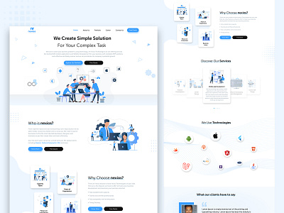 Website UI Design for IT Solutions graphic design ui