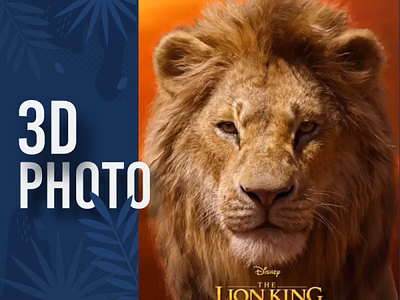 Lion King 3D Photo 3d photo animal animated lion head lion king simba