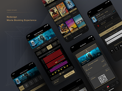 Redesign Movie Booking Experience adobe xd branding mobile app design movie app ticket ui ui design ux design