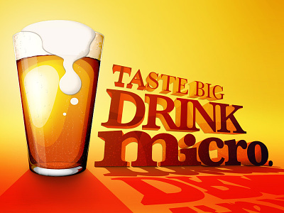 Drink Micro(brews). 3d beer illustration microbrew type