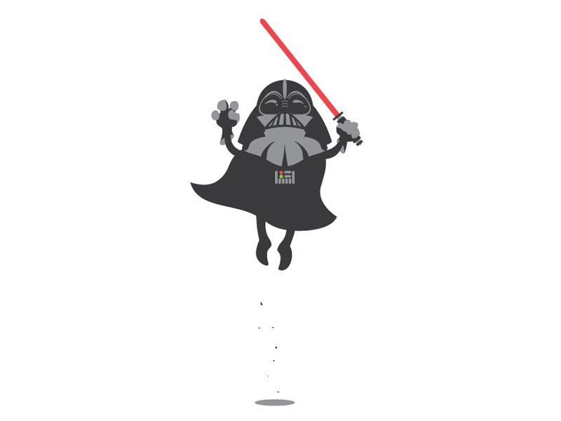 Darth Vader Jump [GIF] animation darth vader illustration leap sith lord star wars