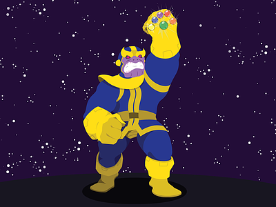 Thanos & the Infinity Gauntlet! avengers cartoon death illustration infinity gauntlet mad titan marvel thanos villain
