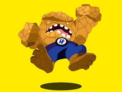 It's Clobberin' Time ben grimm cartoon clobberin time comics fantastic four illustration jump marvel the thing vector